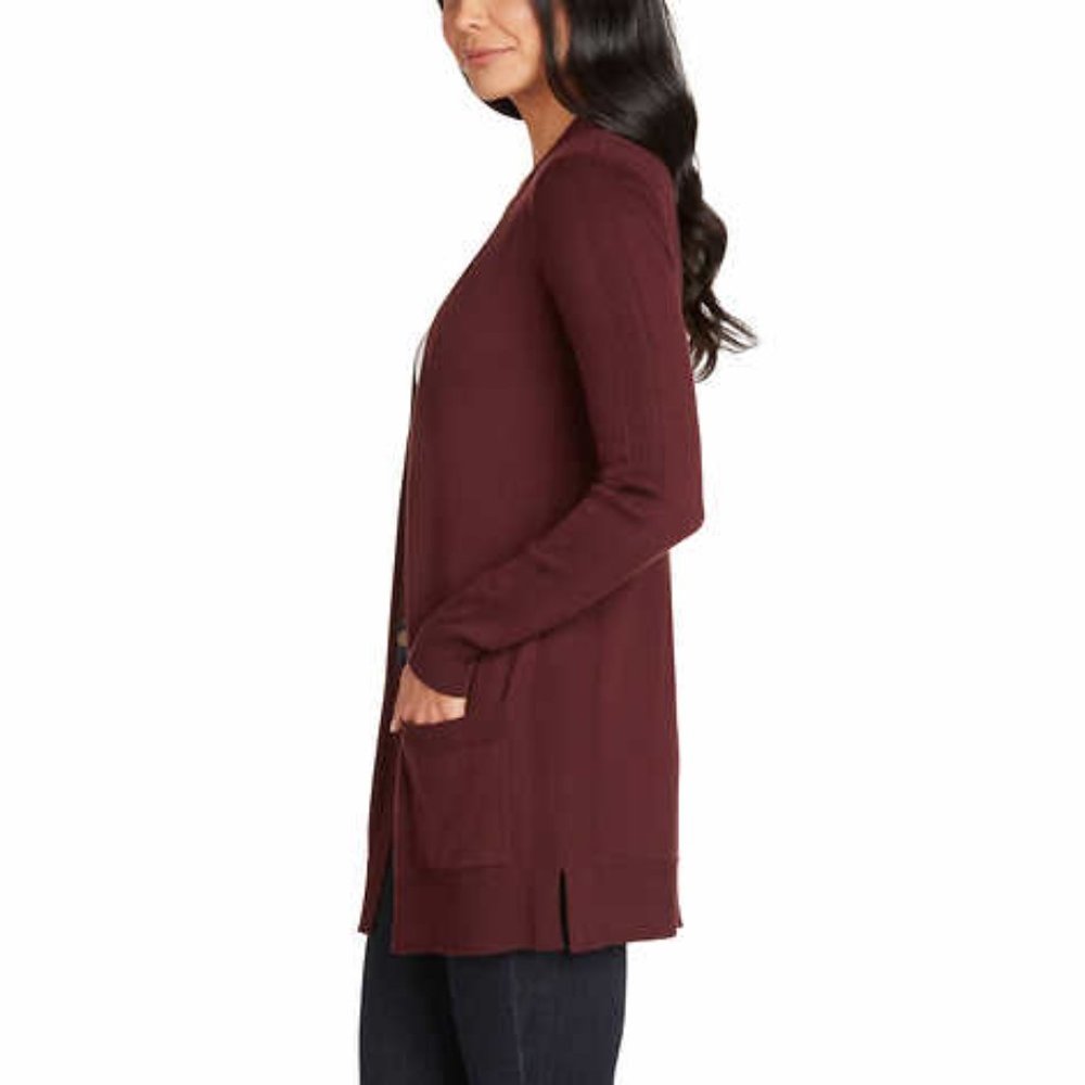 Matty M® The Boyfriend Cardigan - Size XS - Color- Merlot - NWT - Picture 3 of 3